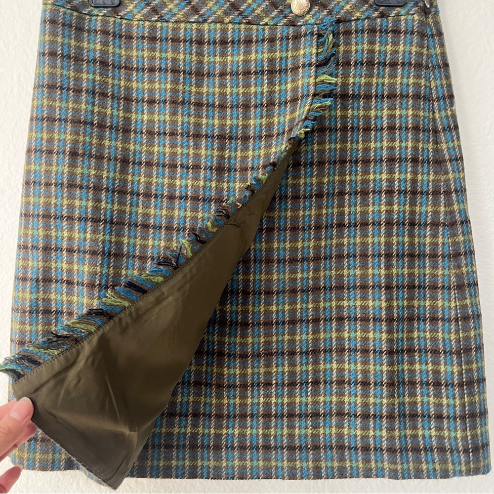 Talbots NWT Plaid A-Line Skirt Petite 4P Wool Blend Lined Work‎ Office - Picture 6 of 12